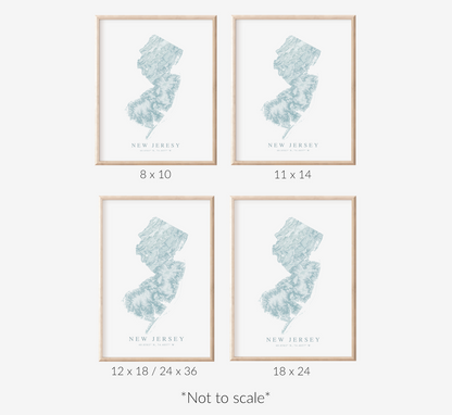 New Jersey Map Print