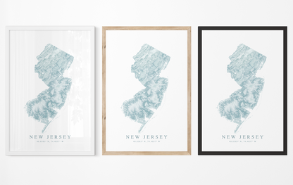 New Jersey Map Print