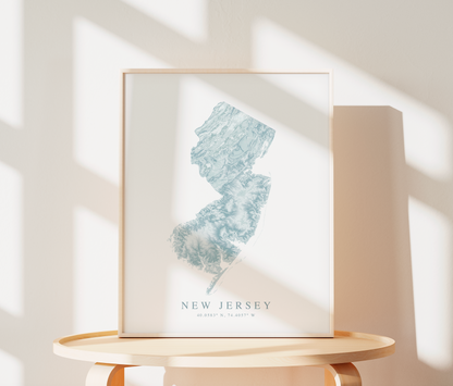 New Jersey Map Print