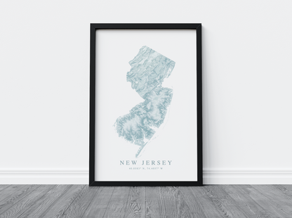 New Jersey Map Print