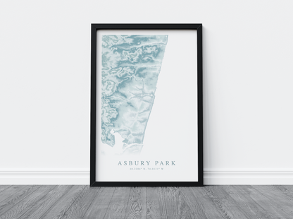 Asbury Park Map Print