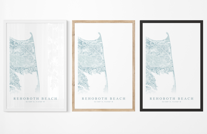 Rehoboth Beach Map Print