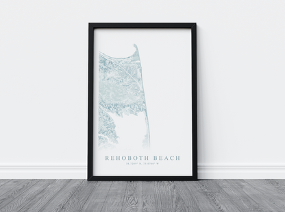 Rehoboth Beach Map Print