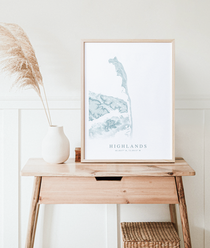 Highlands Map Print