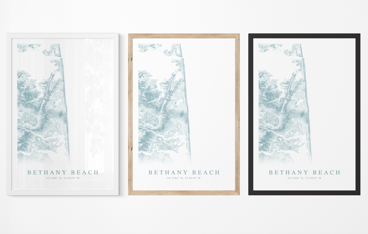 Bethany Beach Map Print