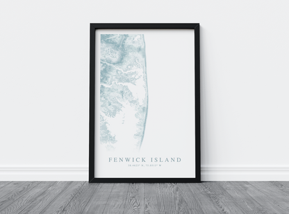 Fenwick Island Map Print