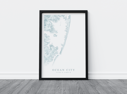 Ocean City MD Map Print