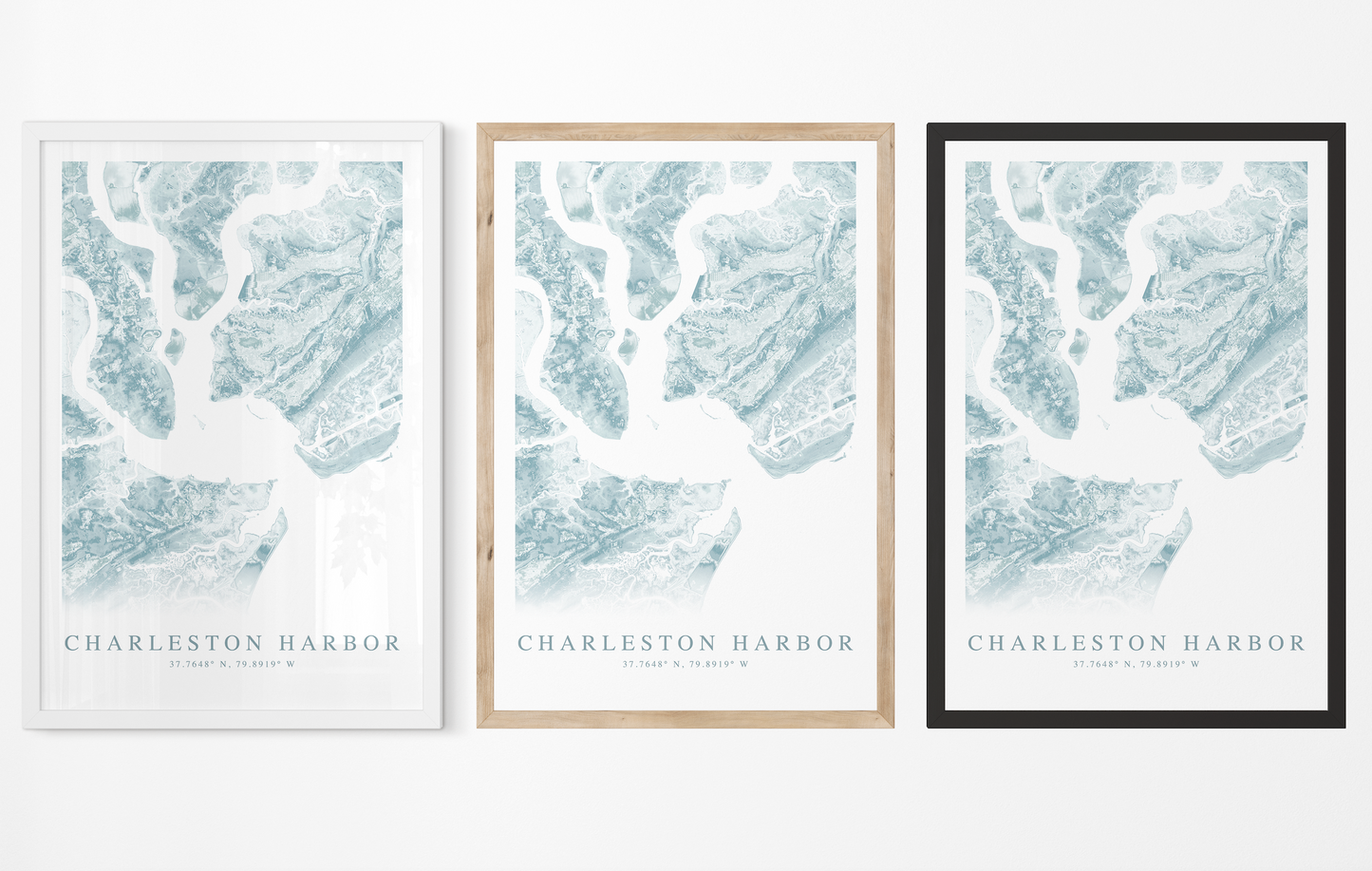 Charleston Harbor Map Print