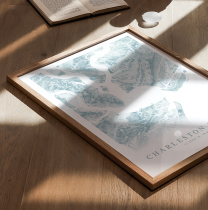 Charleston Harbor Map Print