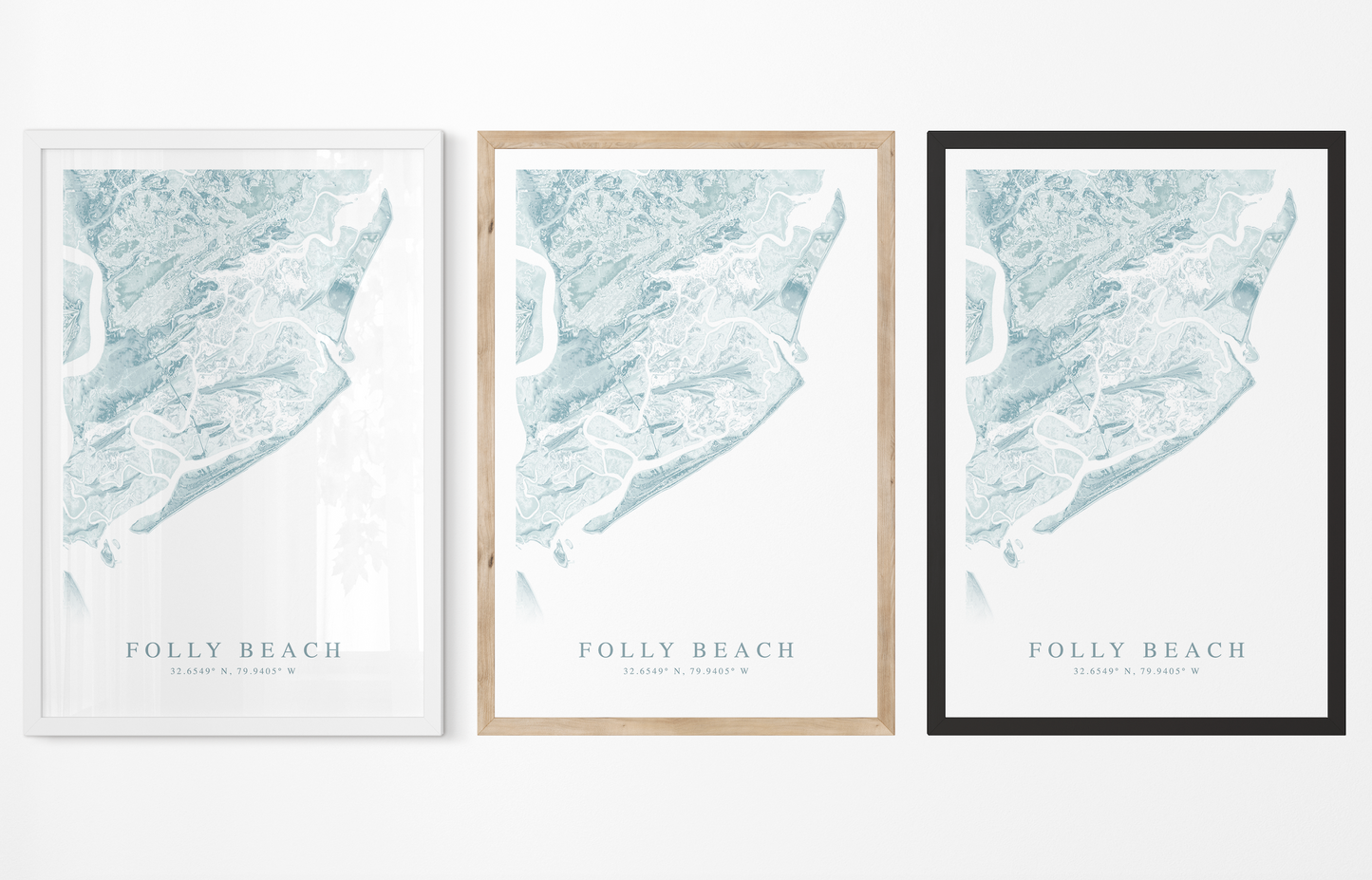 Folly Beach Map Print