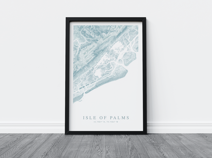 Isle of Palms Map Print