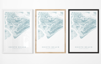 Edisto Beach Map Print