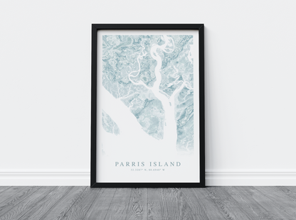 Parris Island Map Print