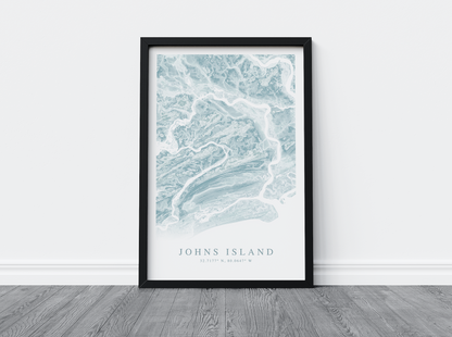 Johns Island Map Print