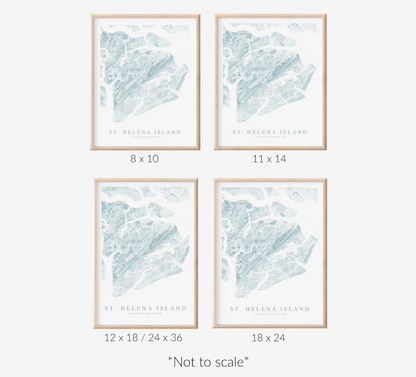 St. Helena Island Map Print