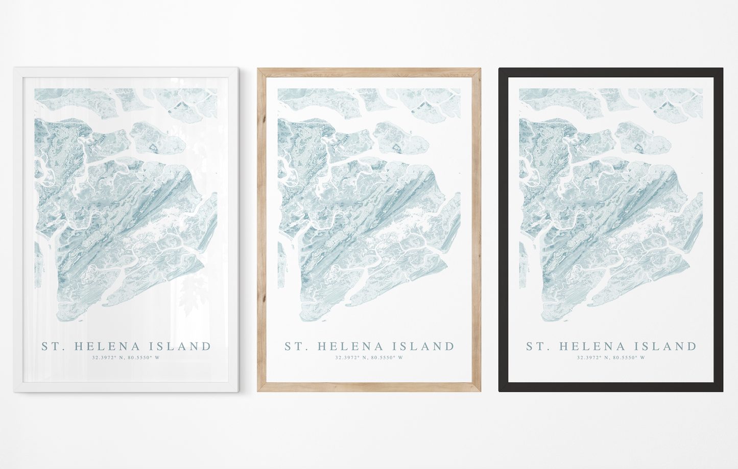 St. Helena Island Map Print