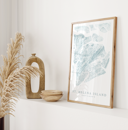 St. Helena Island Map Print