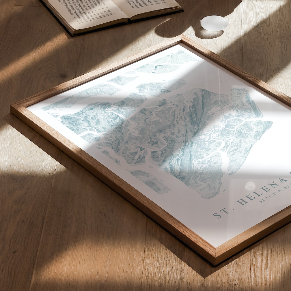 St. Helena Island Map Print