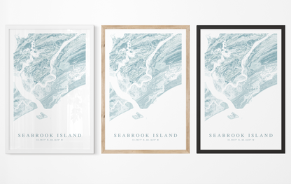 Seabrook Island Map Print