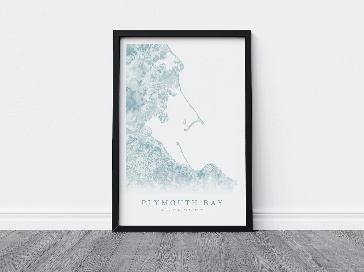 Plymouth Bay Map Print