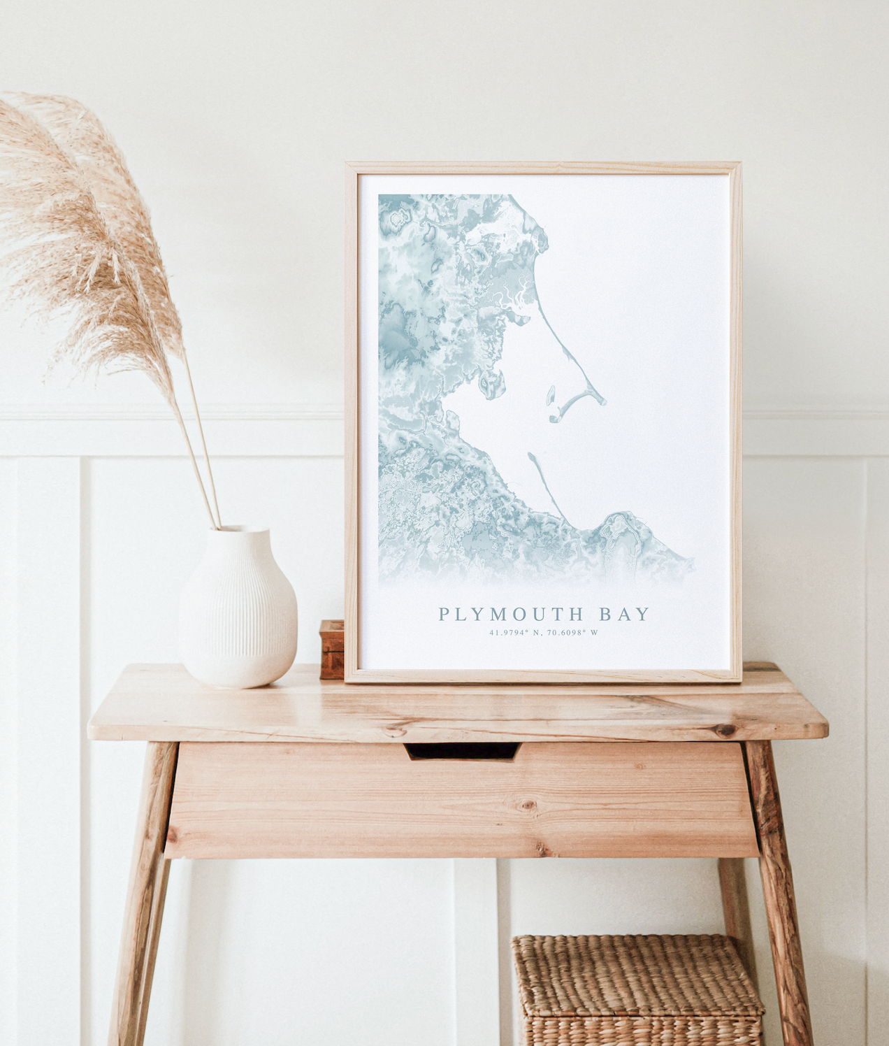 Plymouth Bay Map Print