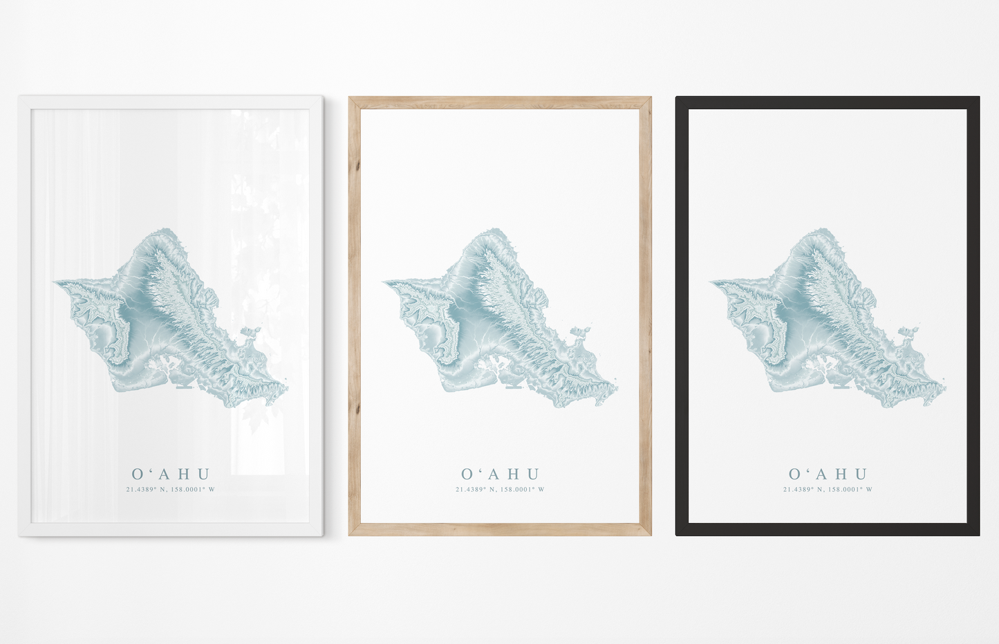 Oahu Map Print