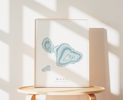 Maui Map Print