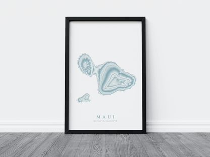 Maui Map Print