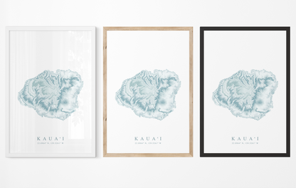 Kauai Map Print