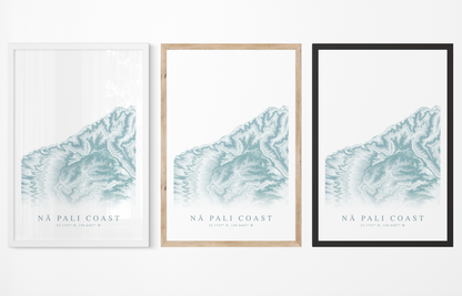 Na Pali Coast Map Print