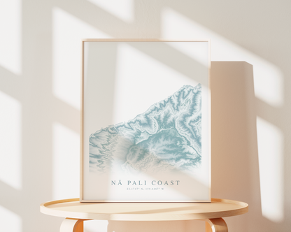 Na Pali Coast Map Print