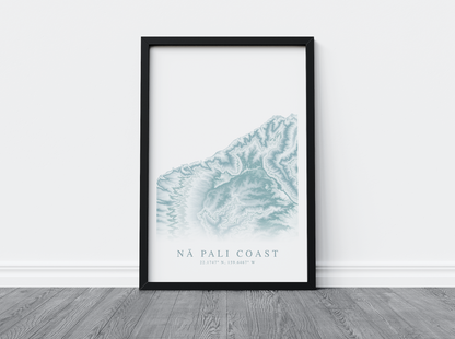 Na Pali Coast Map Print