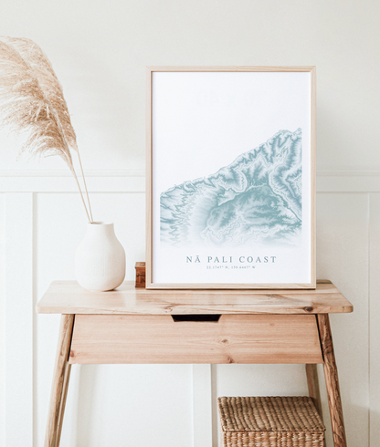 Na Pali Coast Map Print