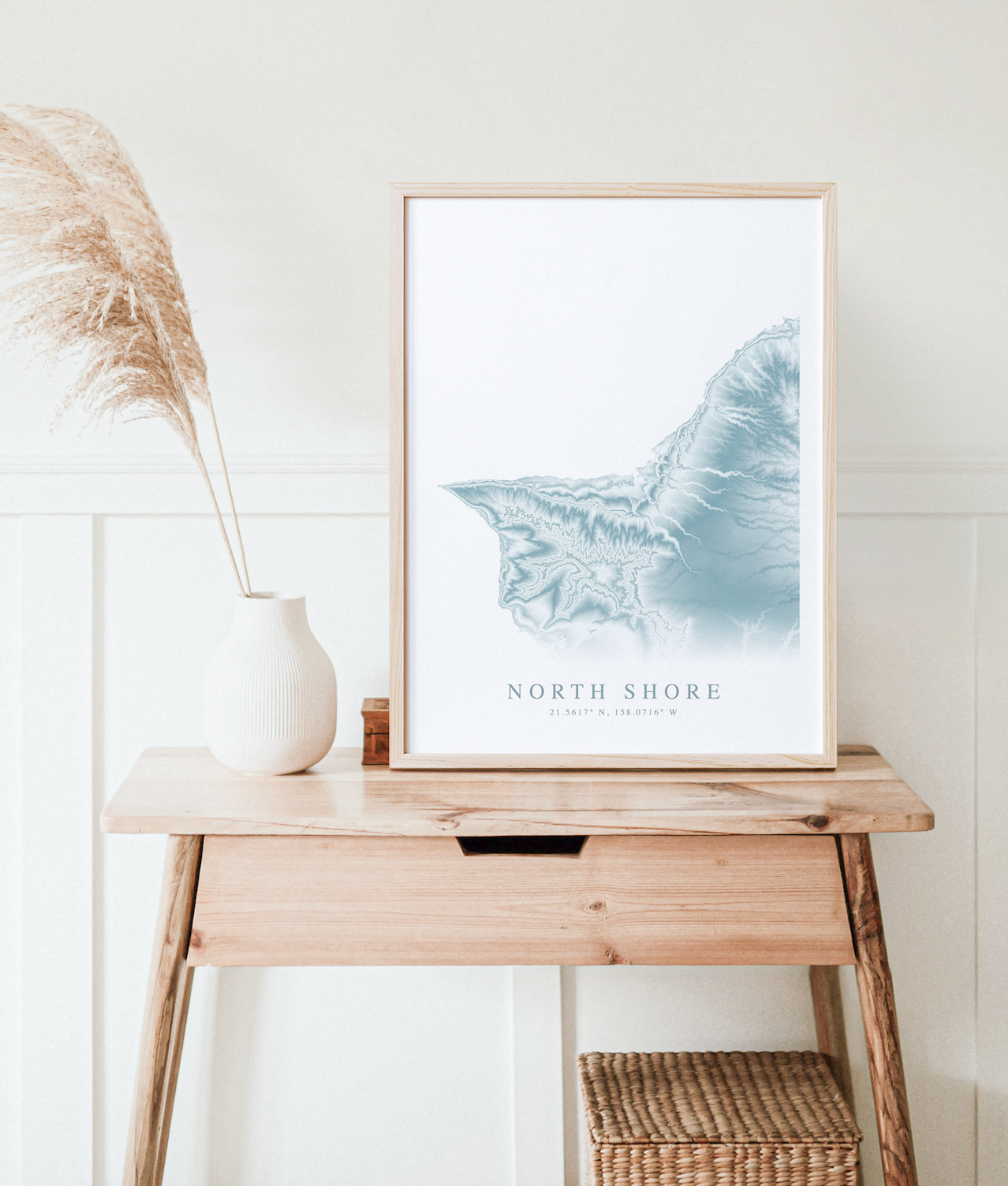 North Shore Oahu Map Print