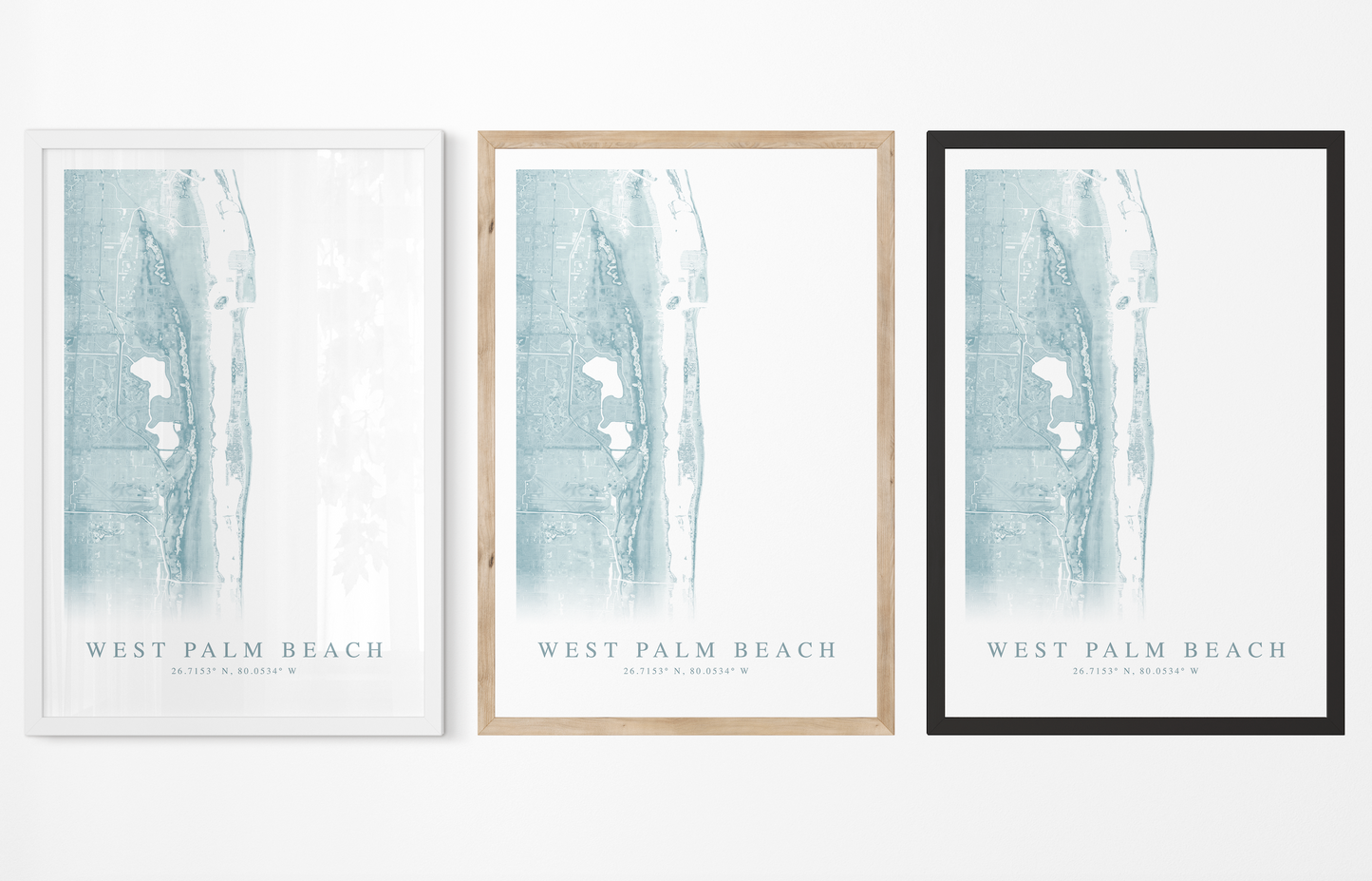 West Palm Beach Map Print