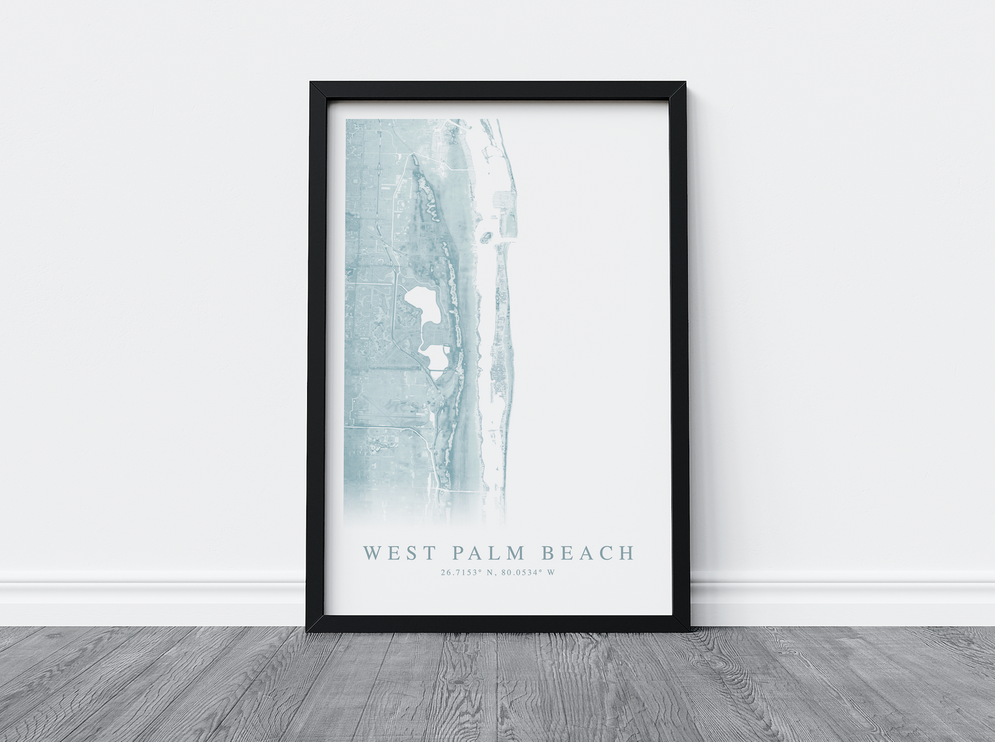 West Palm Beach Map Print