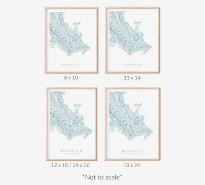 Honolulu Map Print