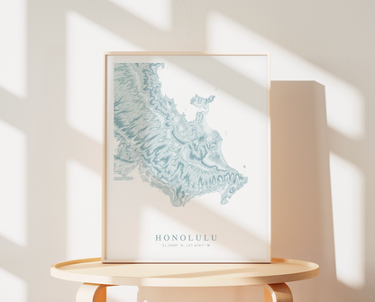 Honolulu Map Print