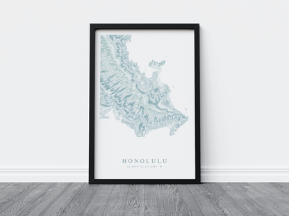 Honolulu Map Print