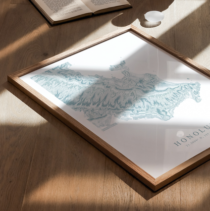 Honolulu Map Print