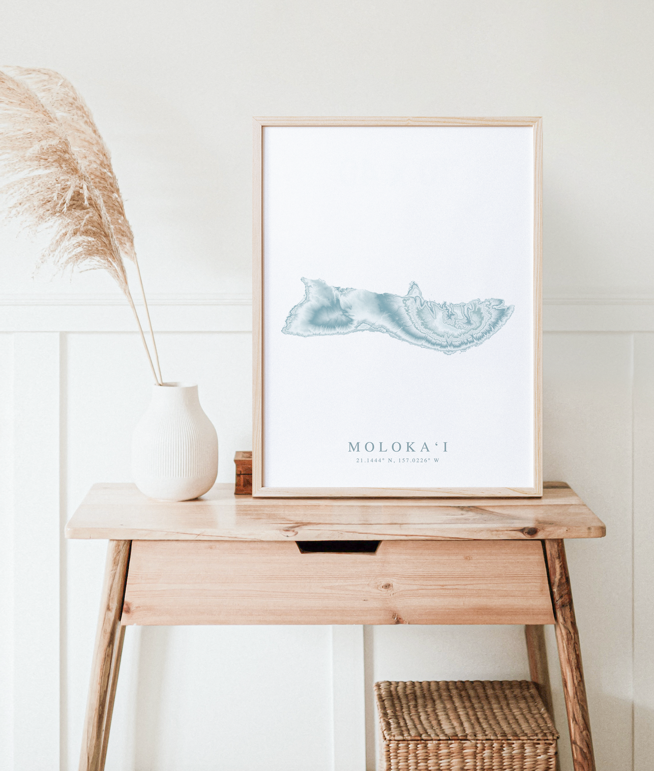 molokai island map print