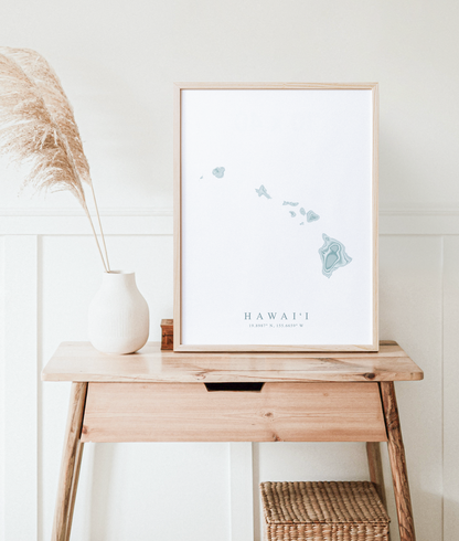 Hawaii Map Print