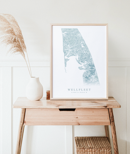 wellfleet cape cod poster in wood frame