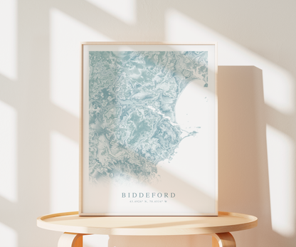 Biddeford Map Print