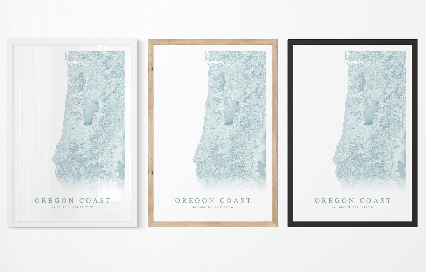 Oregon Coast Map Print