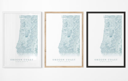 Oregon Coast Map Print