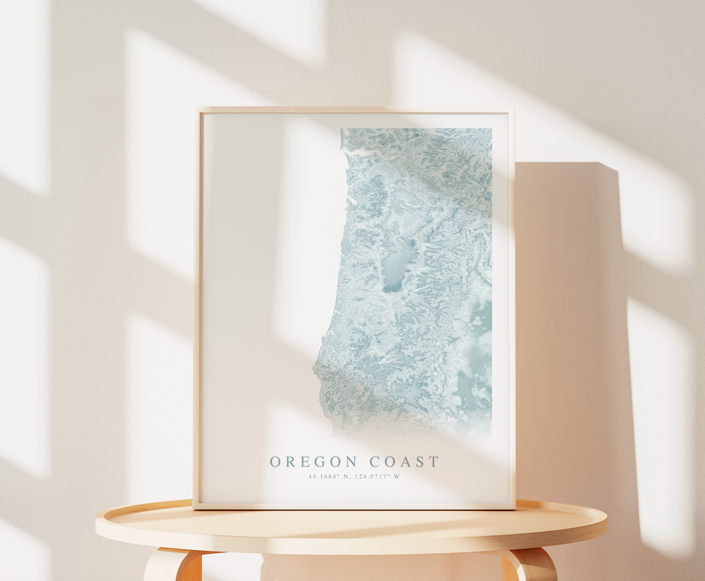 Oregon Coast Map Print