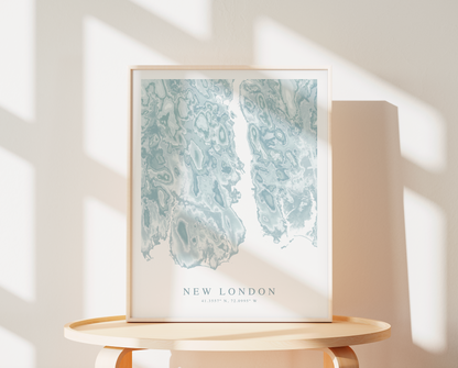 New London Map Print