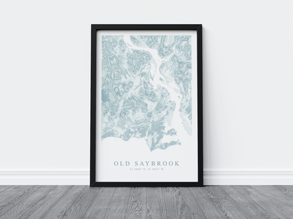 Old Saybrook Map Print