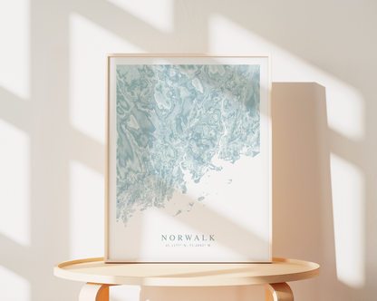 Norwalk Map Print